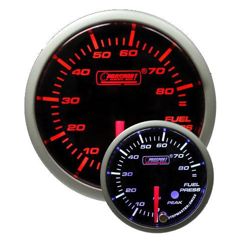 Prosport Premium Peak/Warning Fuel Pressure Gauge - 52mm- Default Title /  AMBER/WHITE